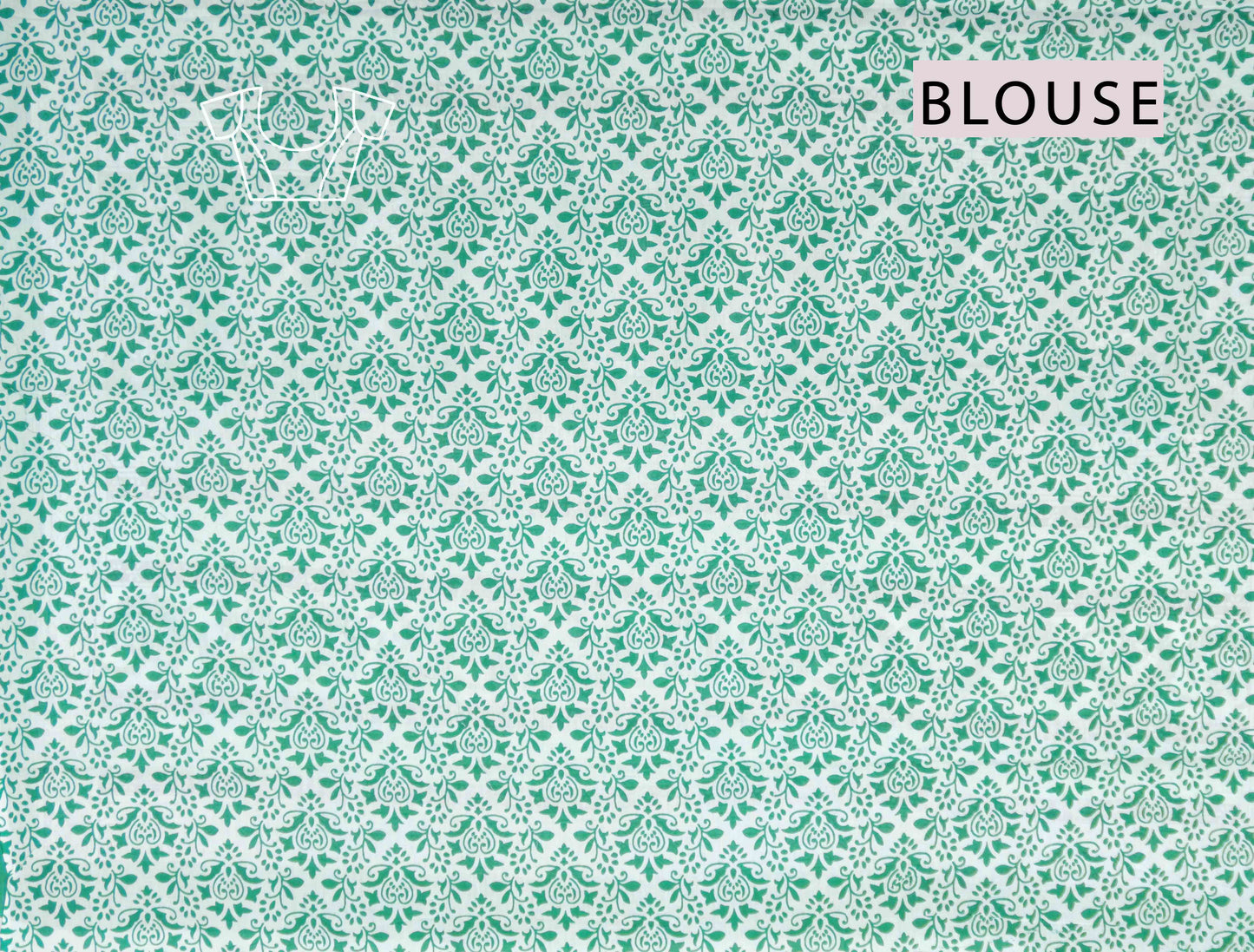 Parrot Green Jaipur Cotton Floral Hand Block Print Saree