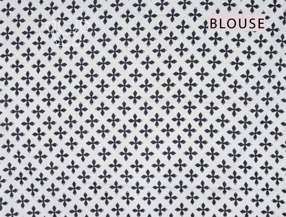 Blue Jaipur Cotton Floral Hand Block Print Saree