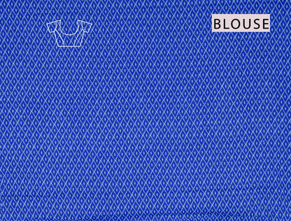 Blue Floral Butta Designs Print Jaipur Cotton Saree