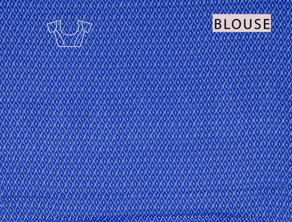 Blue Floral Butta Designs Print Jaipur Cotton Saree