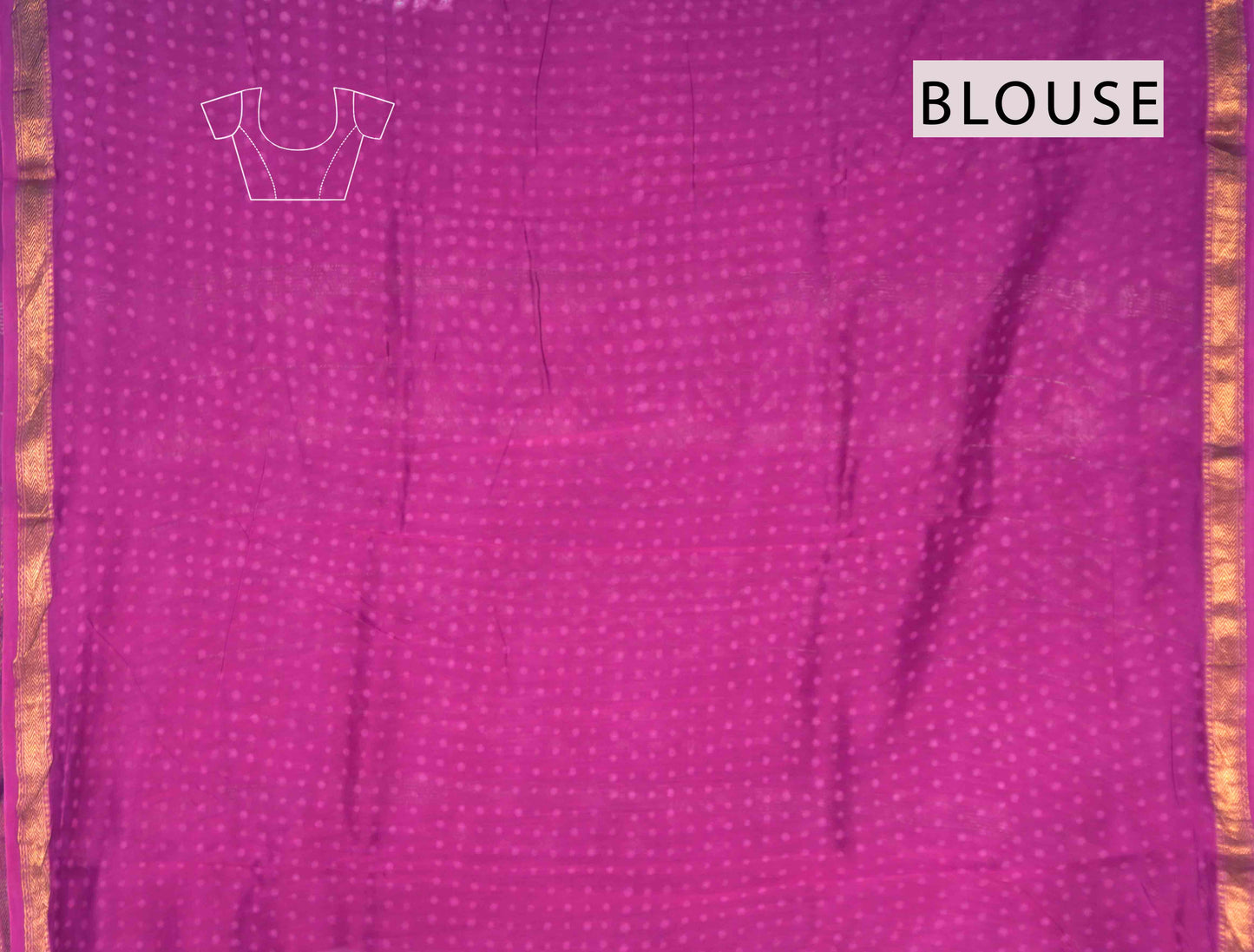 Purple Shibori Style Maheshwari Cotton Zari Border Saree