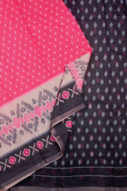 Hot Pink Digital Printed Fancy Cotton Saree