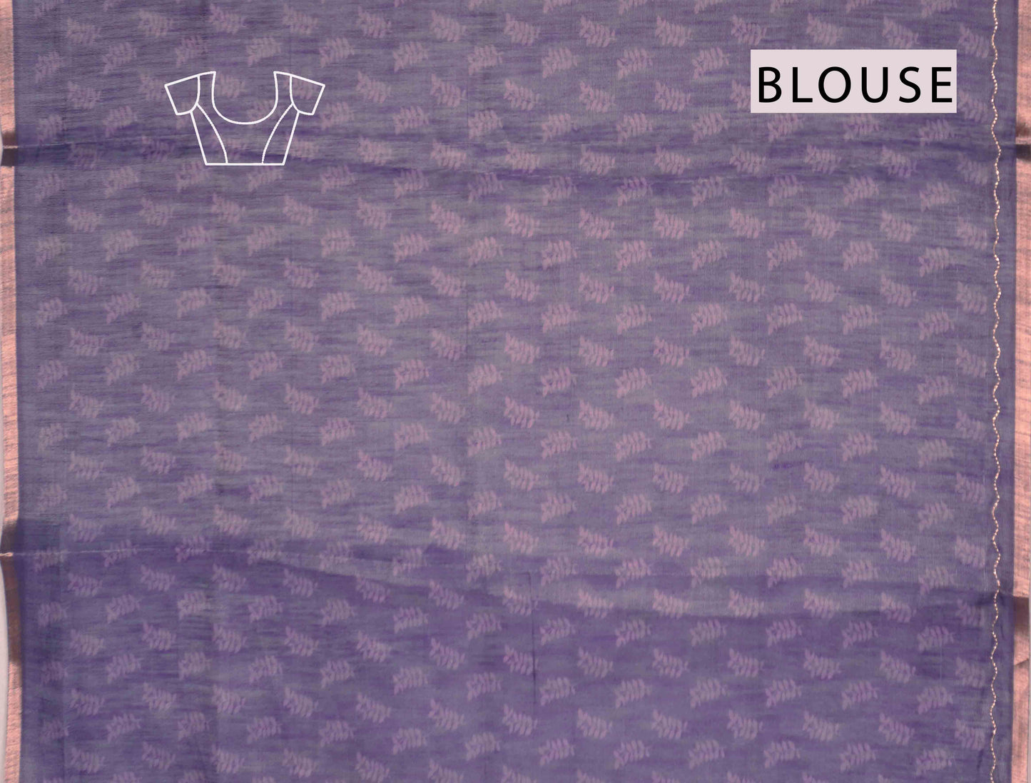 Lavender  Semi Linen Silver Vines Saree