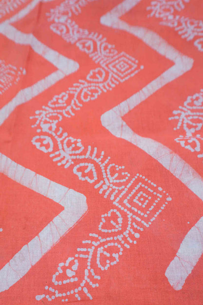 Pink Peach Pure Sungudi Cotton Temple Border Saree