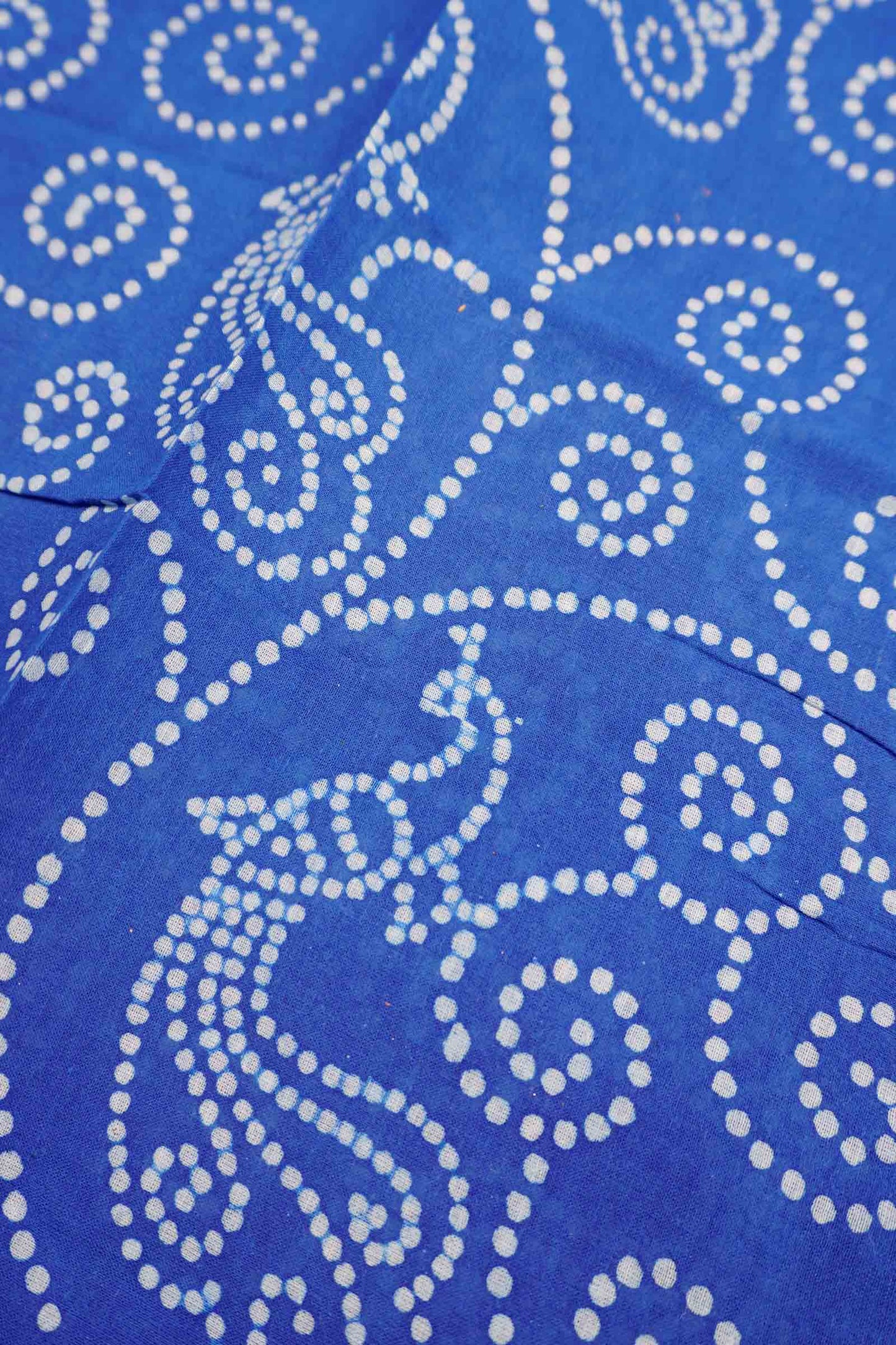 Royal Blue Pure Sungudi Cotton Peacock Print Saree