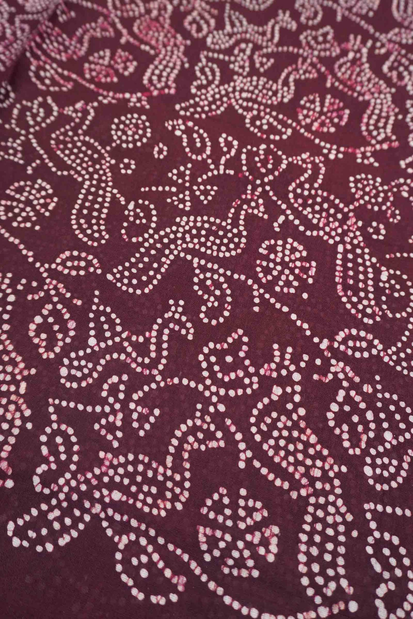 Dark Brown Pure Sungudi Cotton Paisely Border Saree