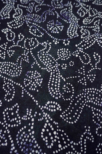 Black Pure Sungudi Cotton All Over Peacocks Paisely Pallu Saree