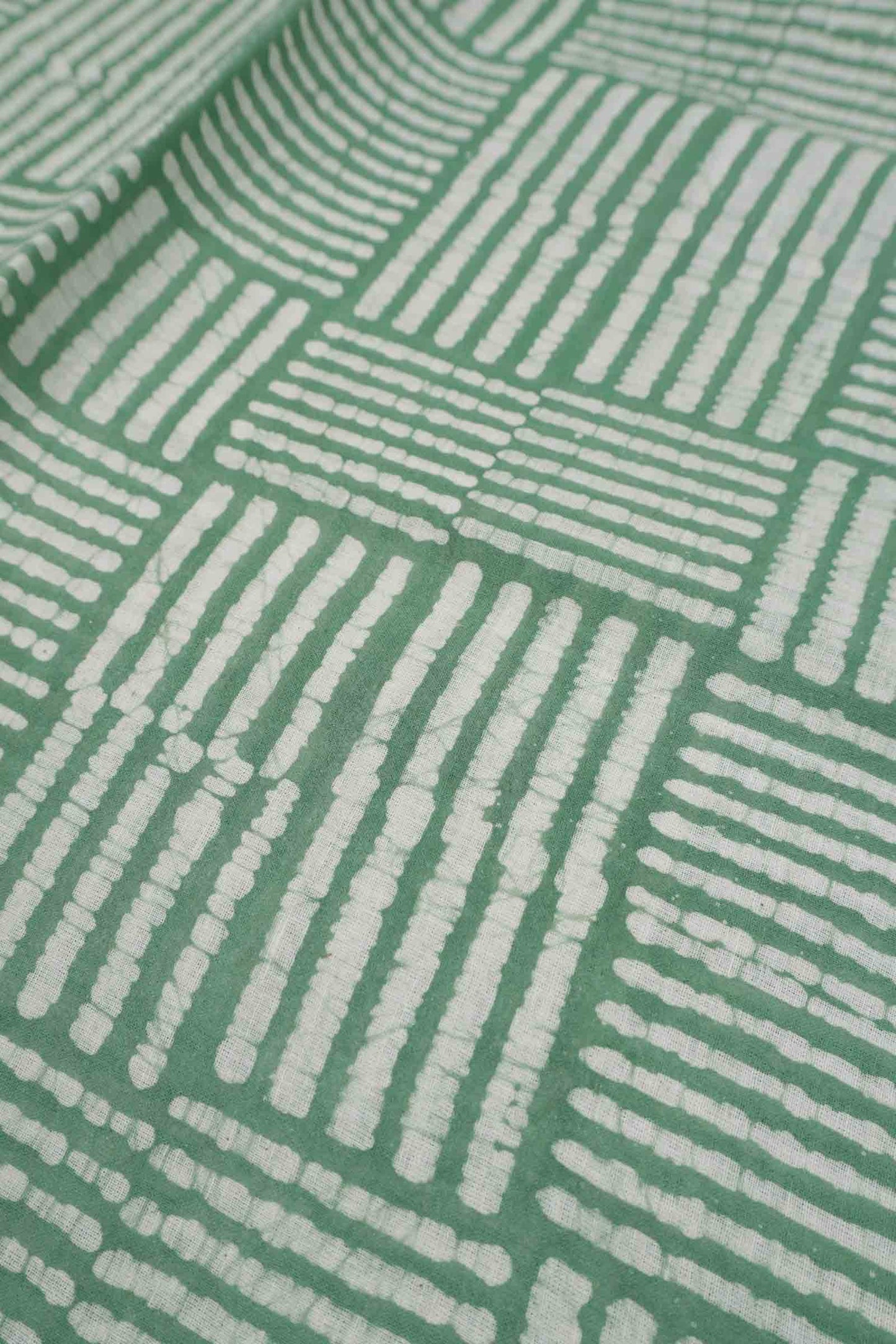 Green Pure Sungudi Cotton Geo Stripes Geometrical Pallu Saree
