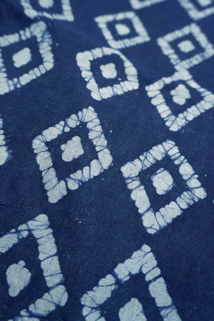 Navy Blue Pure Sungudi Cotton Diamond Prints Zari Border Saree