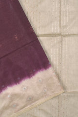 Maroon Cotton Silk Dobby Saree