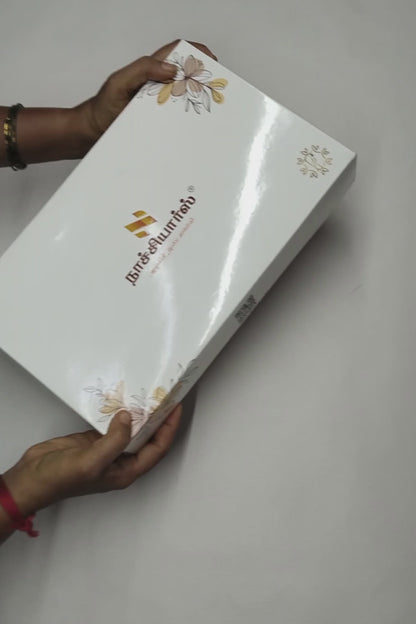 Golden Dark Pink Kanchipuram Bridal Pure Silk Fancy Vertical Waves  Zari Border Pallu Saree NAA166