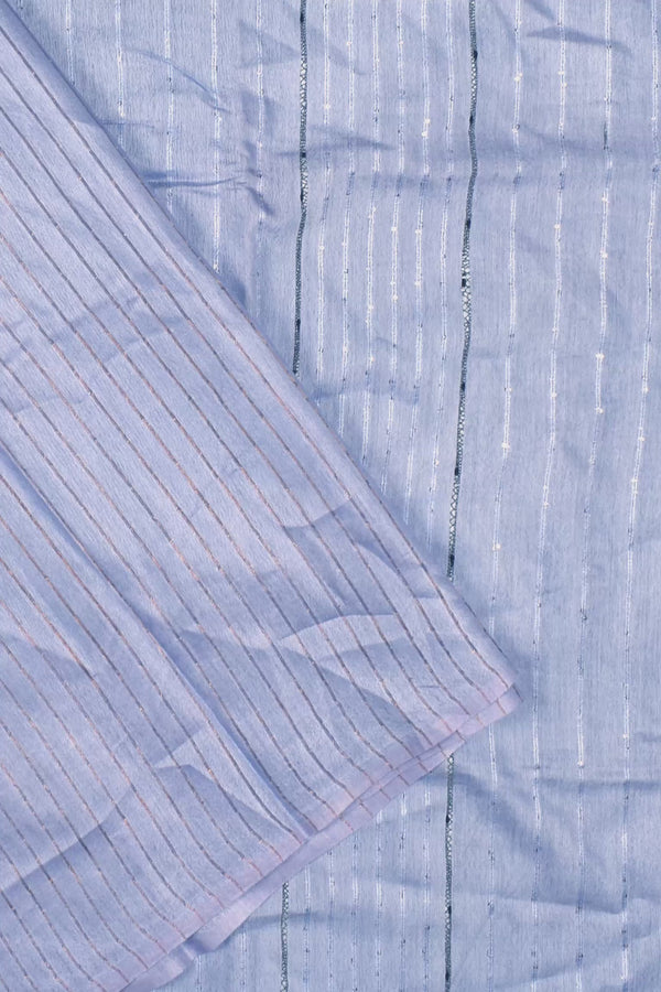 Light Blue Cotton Silk Weaving Saree