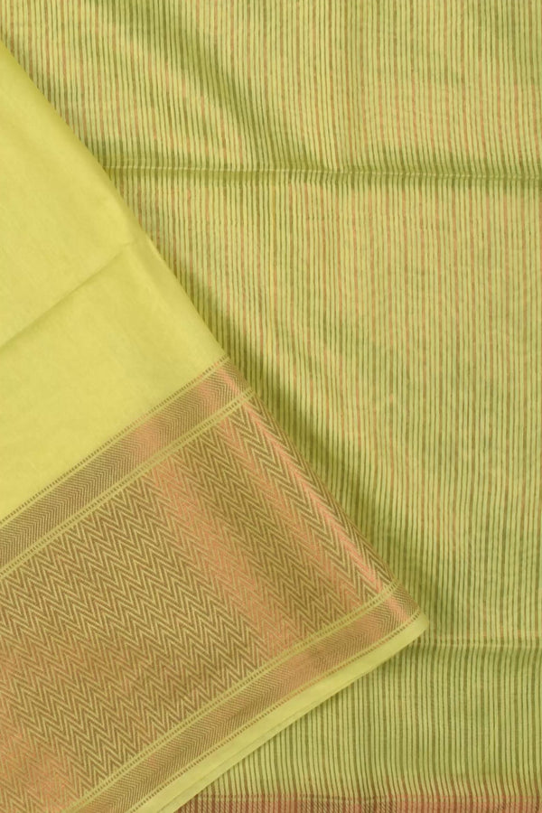 Yellow Cotton Silk Butta Saree